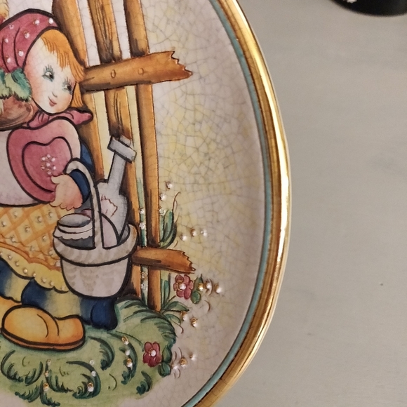 V. Tiziano Hand Painted & Etched Valentine's Day 1978 Plate Limited Edition #918 - Picture 6 of 8